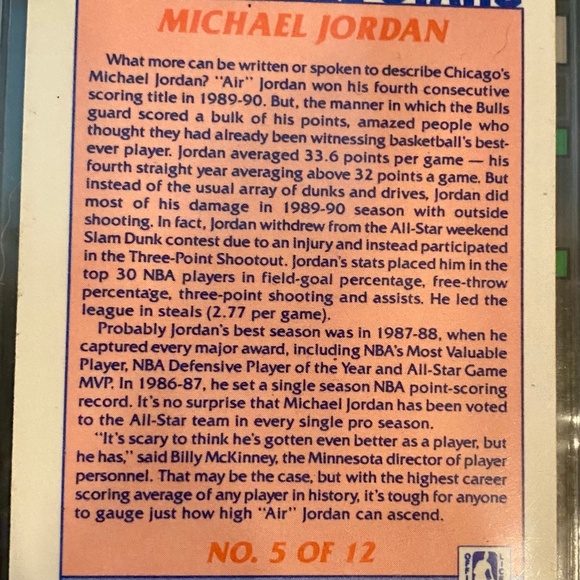 Michael Jordan ‘89 ALL-STARS card - Picture 3 of 4